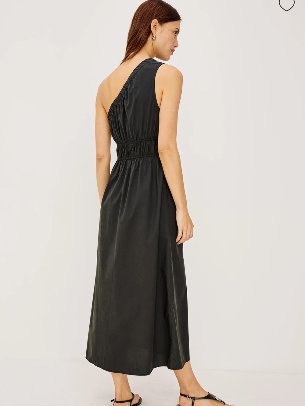 Rails Selani One-Shoulder Black Midi Dress - Sleek Women's Dress - Picture 5 of 9